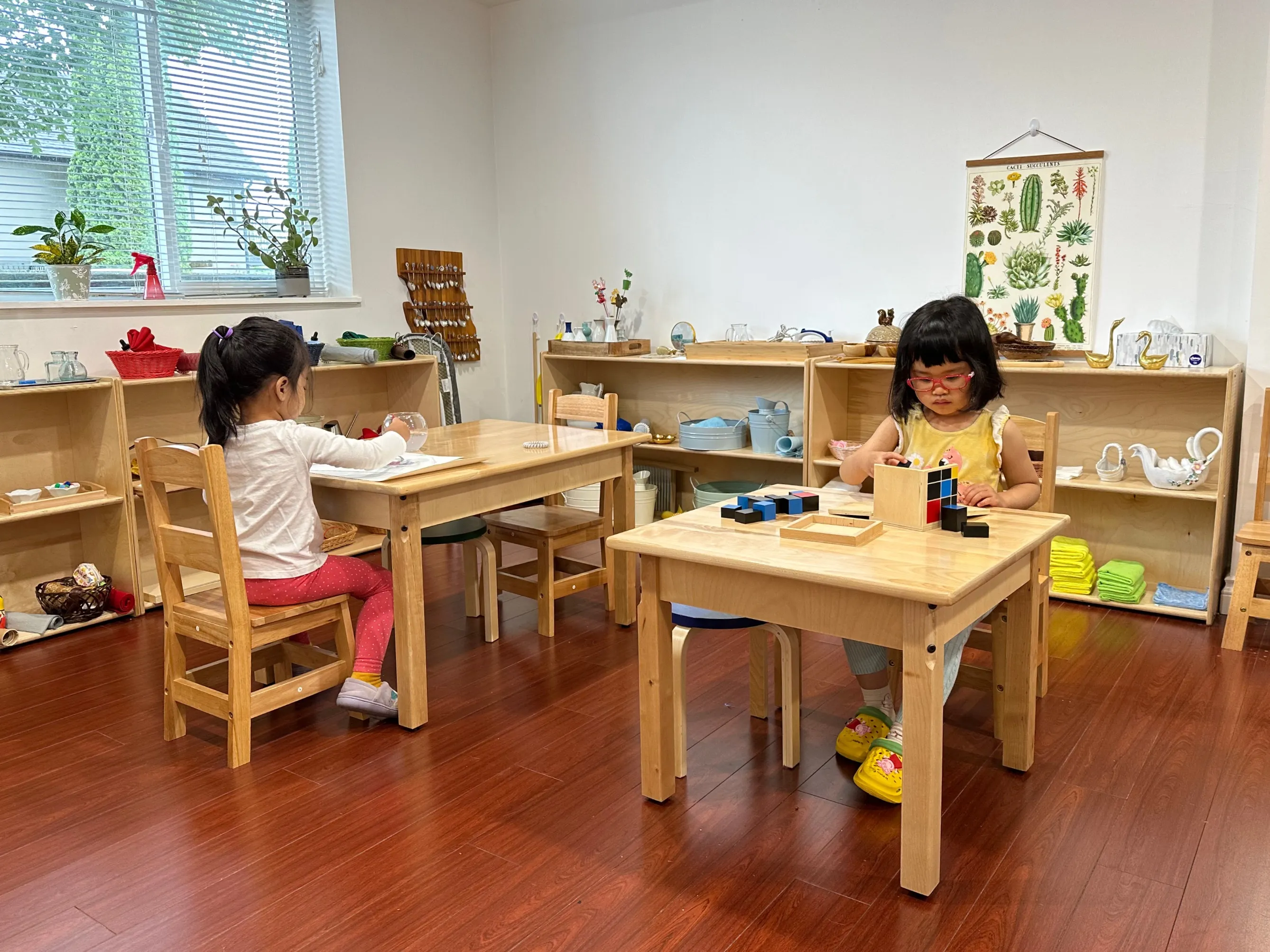 Montessori classroom work at Little Montessorians.