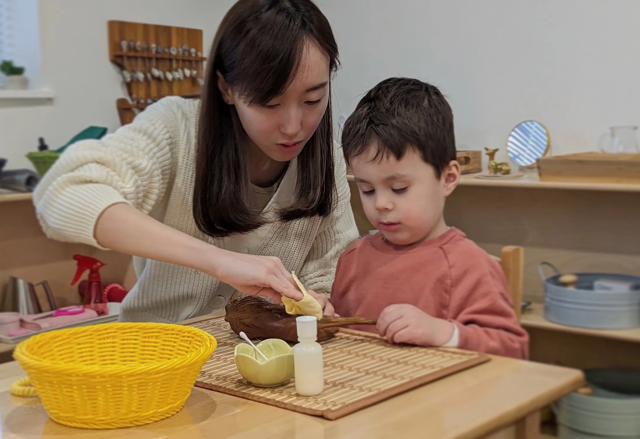 Calm classroom atmosphere.